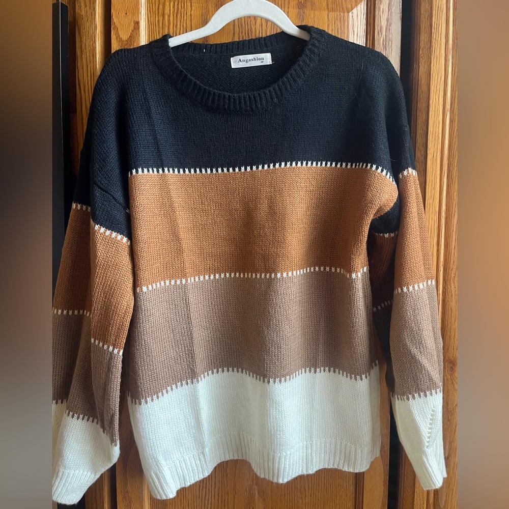 Color Block Vintage Sweater